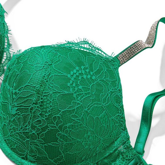 Victoria secret PUSH UP Bling Lace Bra 36C NWT - Picture 5 of 9